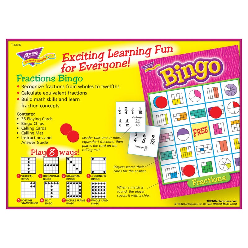 Trend Enterprises Fractions Bingo Game - Image 3